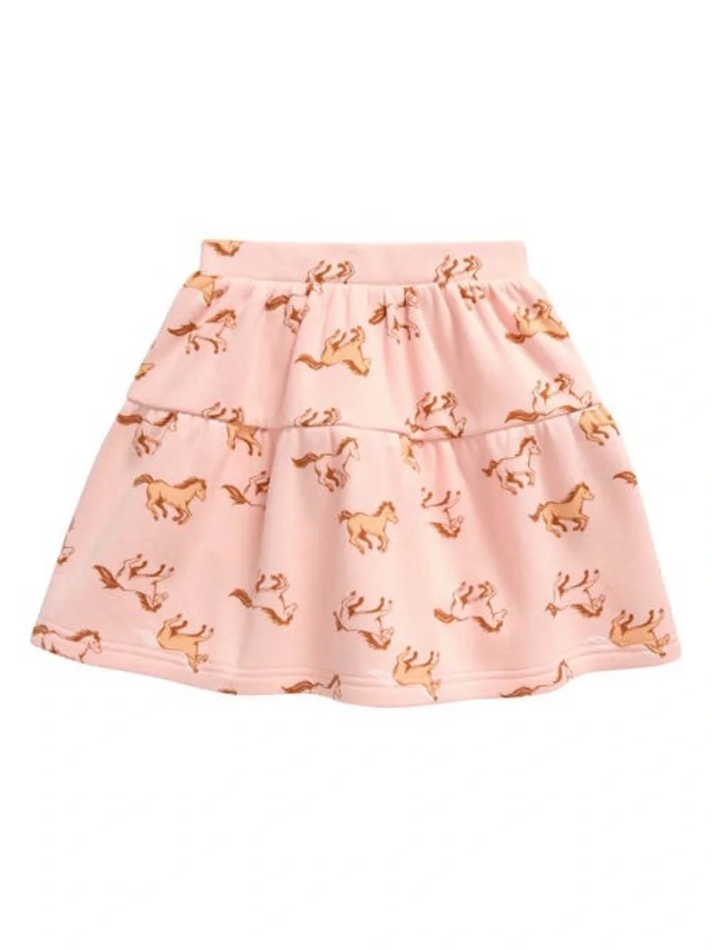 NWT Tucker + Tate Kids Tiered Knit Skort In Pink English Horses Girls Size 6